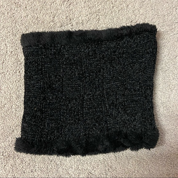 New Winter Beanie Hat & Neck Warmer Set Fleece Lined Unisex Dark Gray One Size - Picture 5 of 7